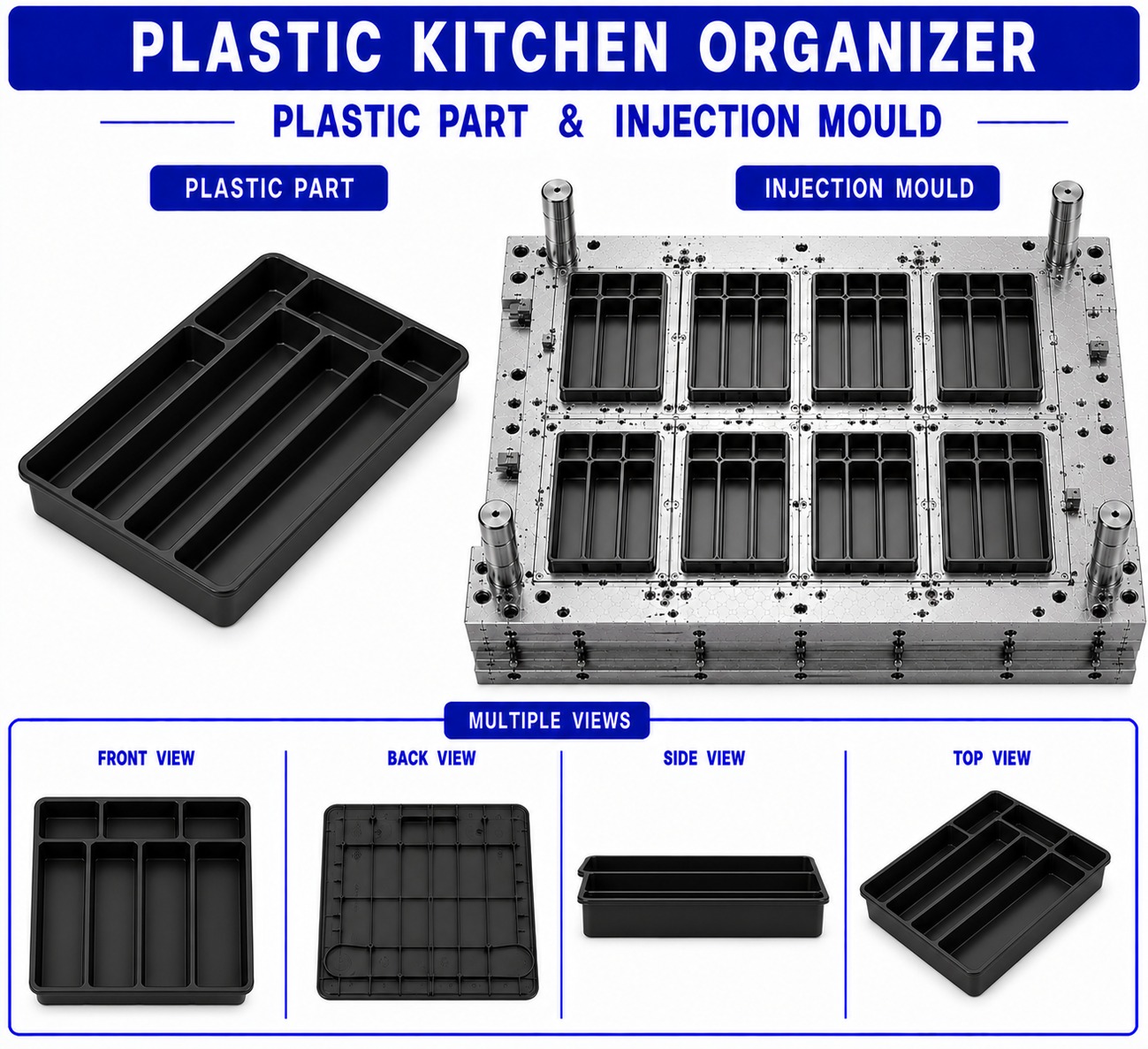 Plastic Kitchen Organizer Mould and Moulding Service